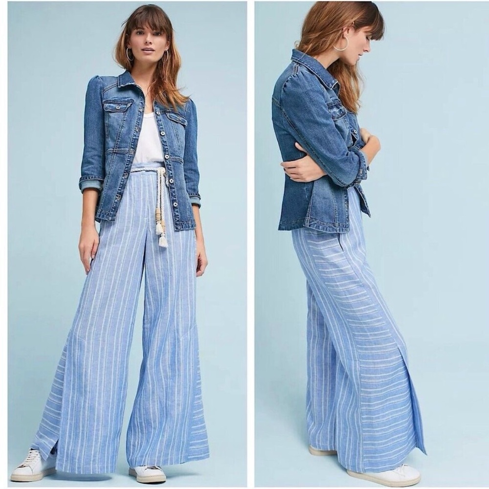 ett:twa by Anthro, Linen Wide-Leg Pants